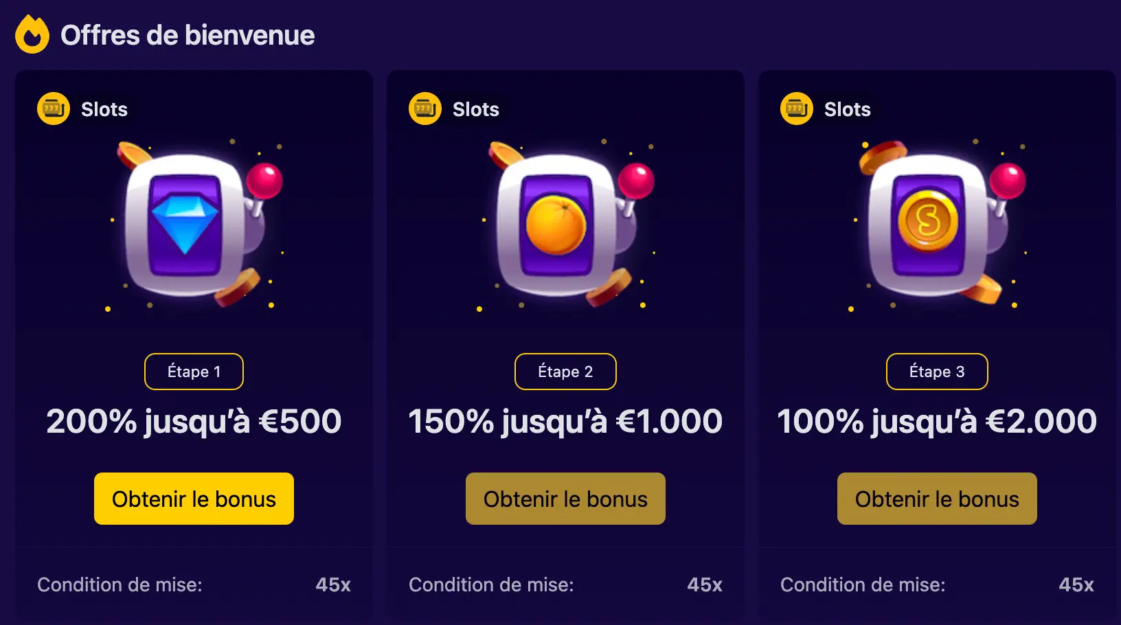 slottio bonus de bienvenue
