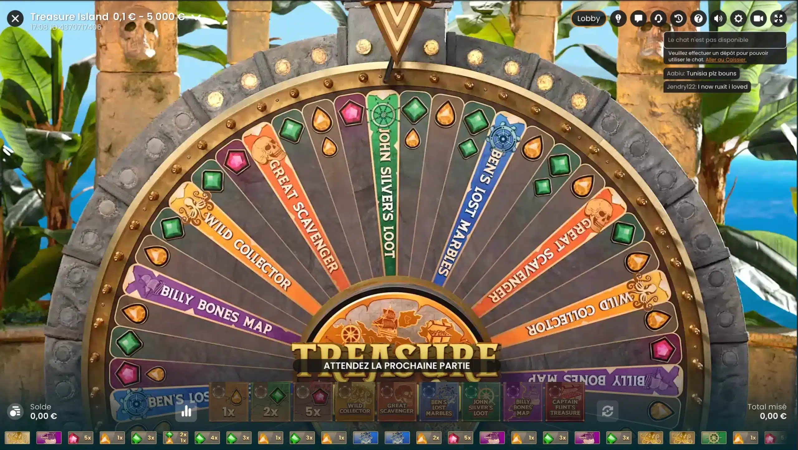 roue treasure island