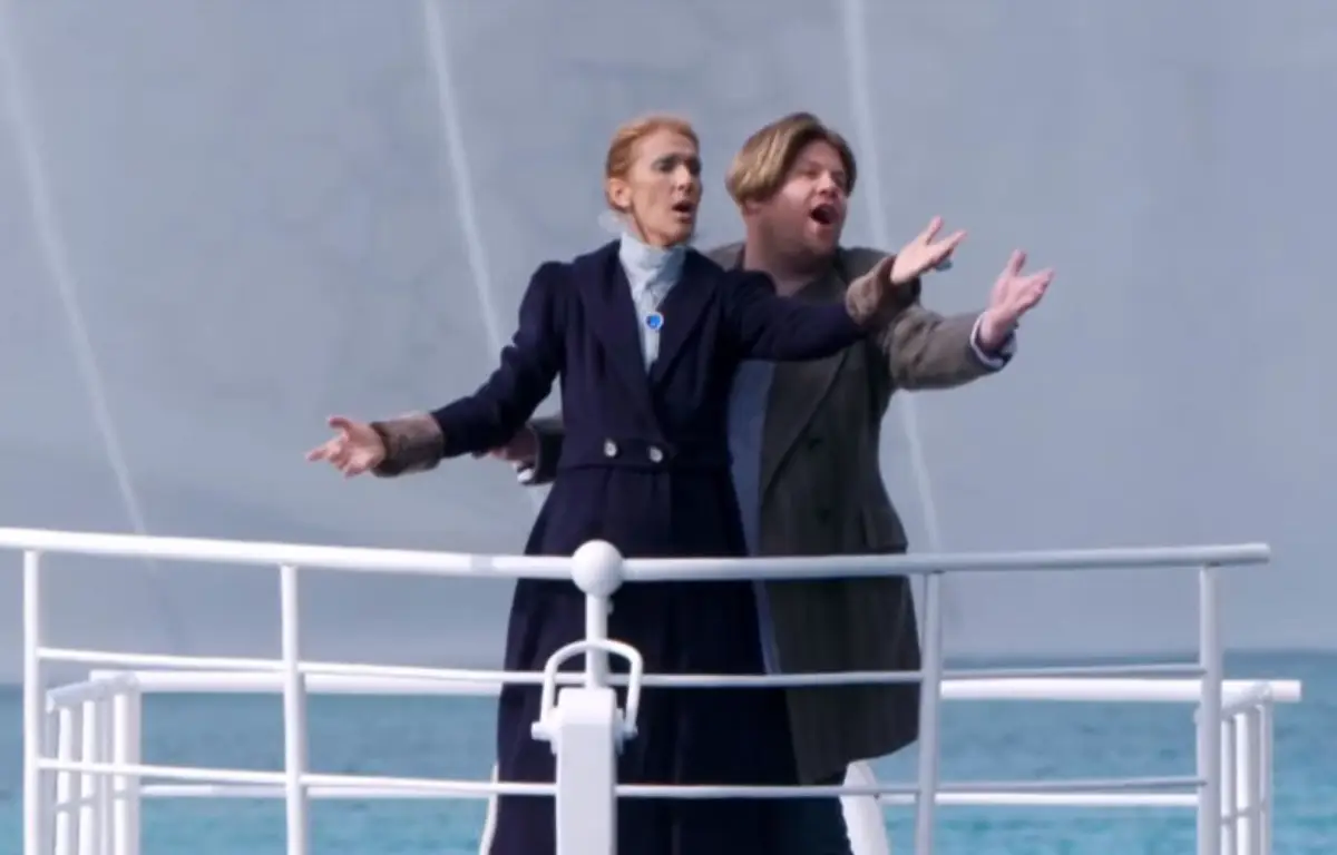 Céline Dion et James Corden ont chanté devant les fontaines du Bellagio