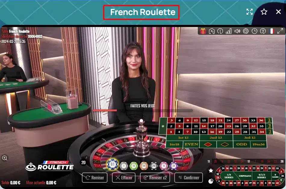 La roulette française
