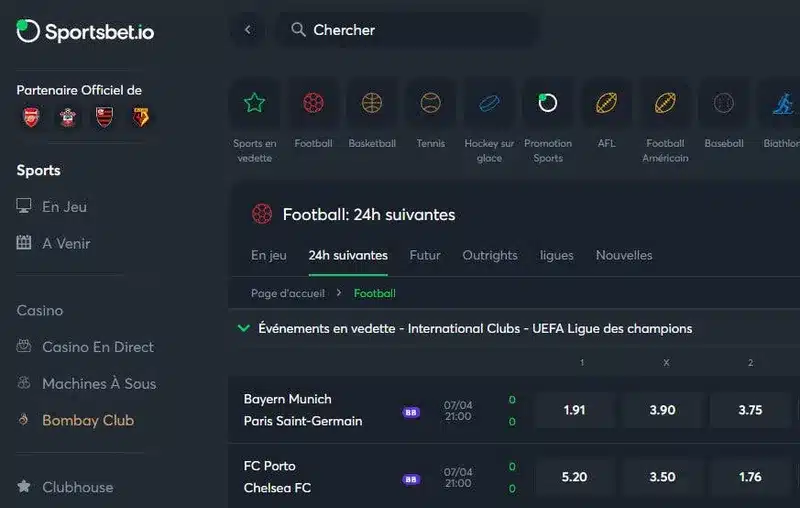 cotes paris sportifs