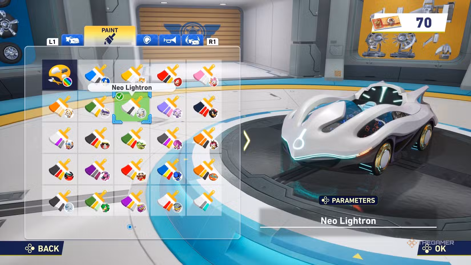 Sonic Racing: CrossWorlds Machine Neo Lightron