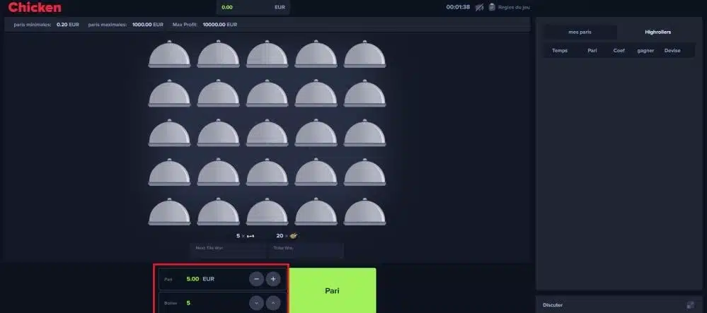 D : Ce jeu original se trouve uniquement sur le casino en ligne MyStake