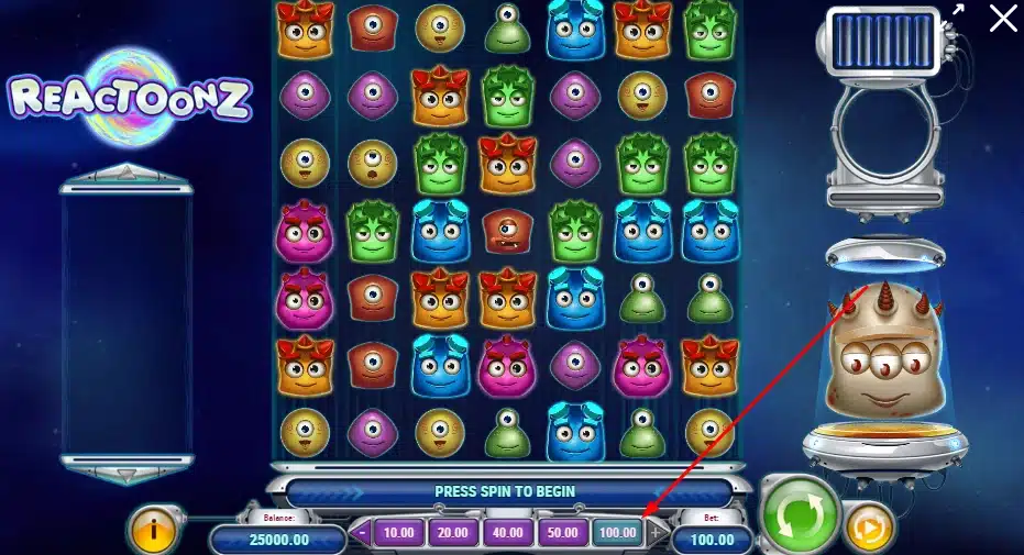 Il vous sera possible de miser jusqu’à 100 € sur certaines machines à sous