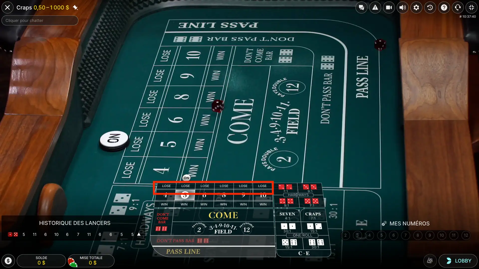 place-lose-craps