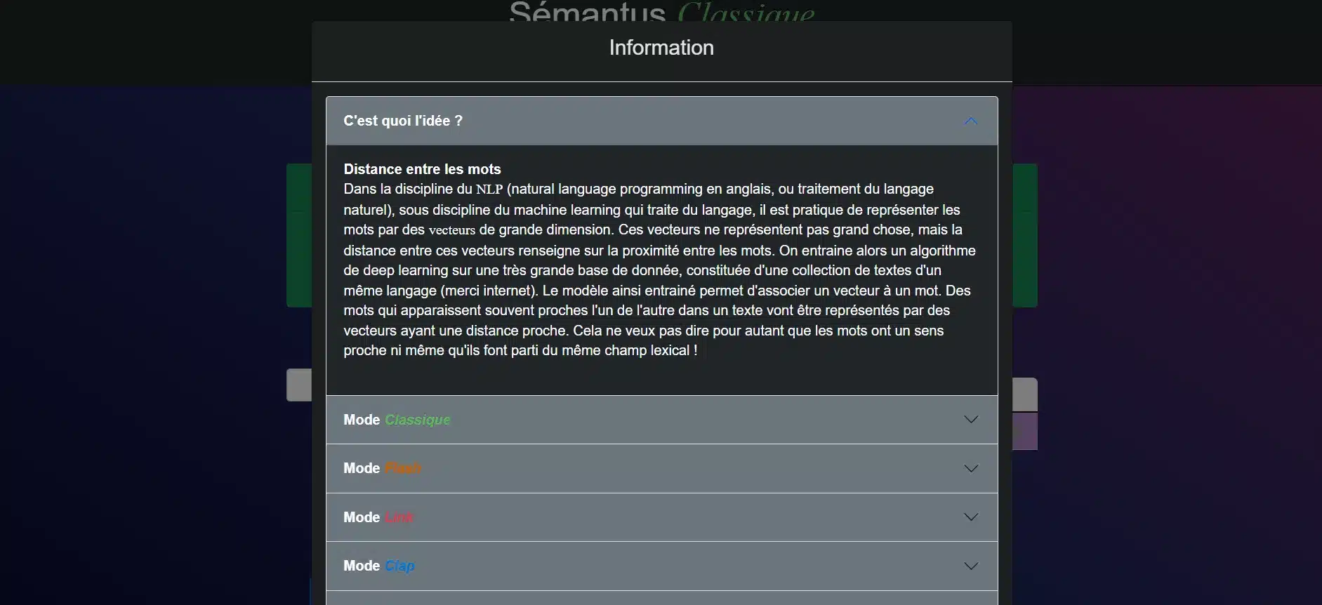 informations sur sémantus