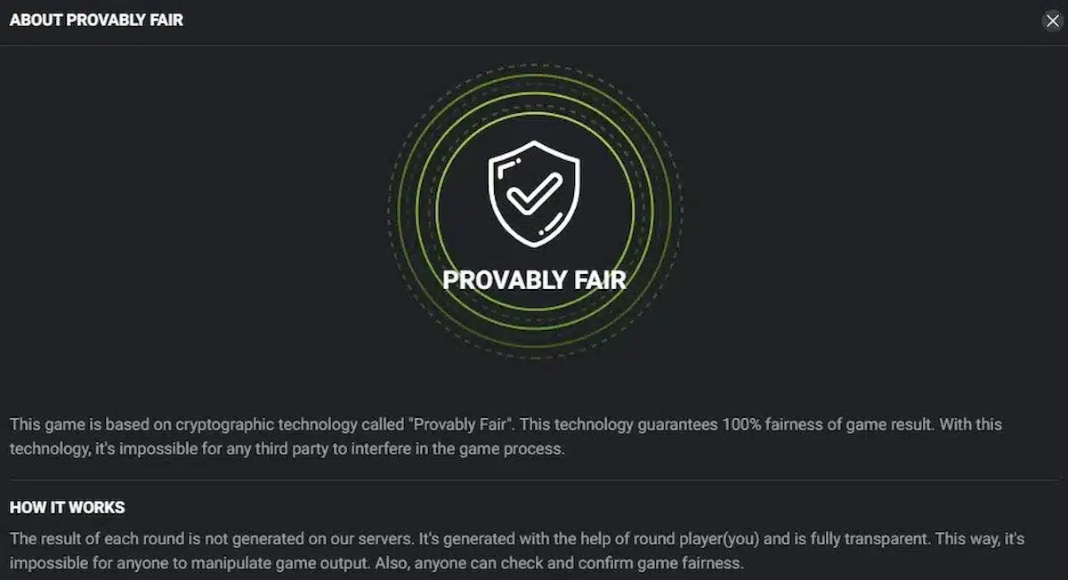 Provably Fair Keno de Spribe