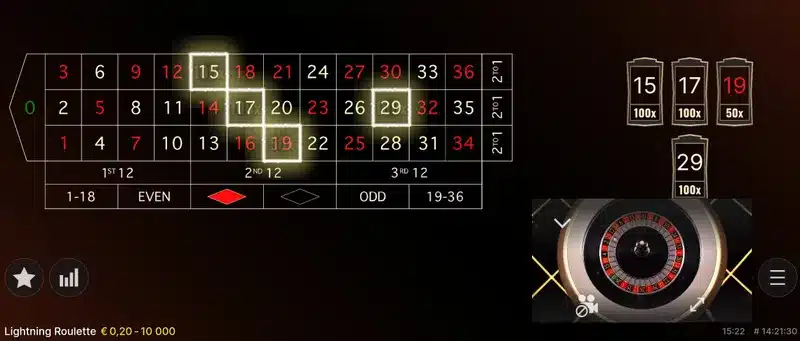 lightning roulette version mobile