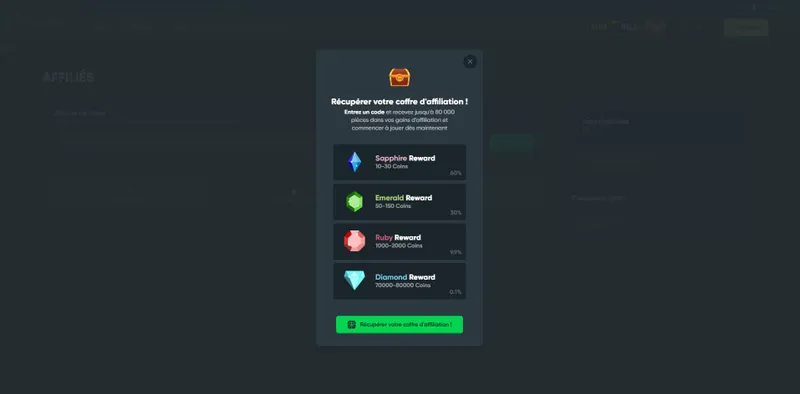 coffre gratuit gamdom