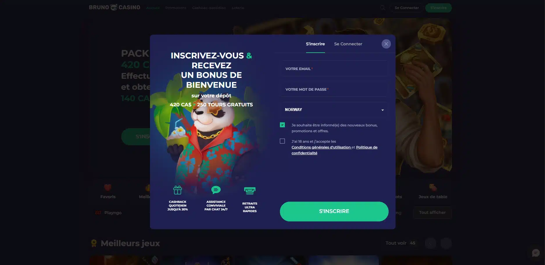 Trois informations sont à remplir lors de l’étape numéro 1