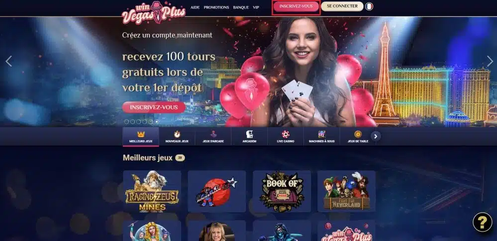 Étape une pour s'inscrire sur le site