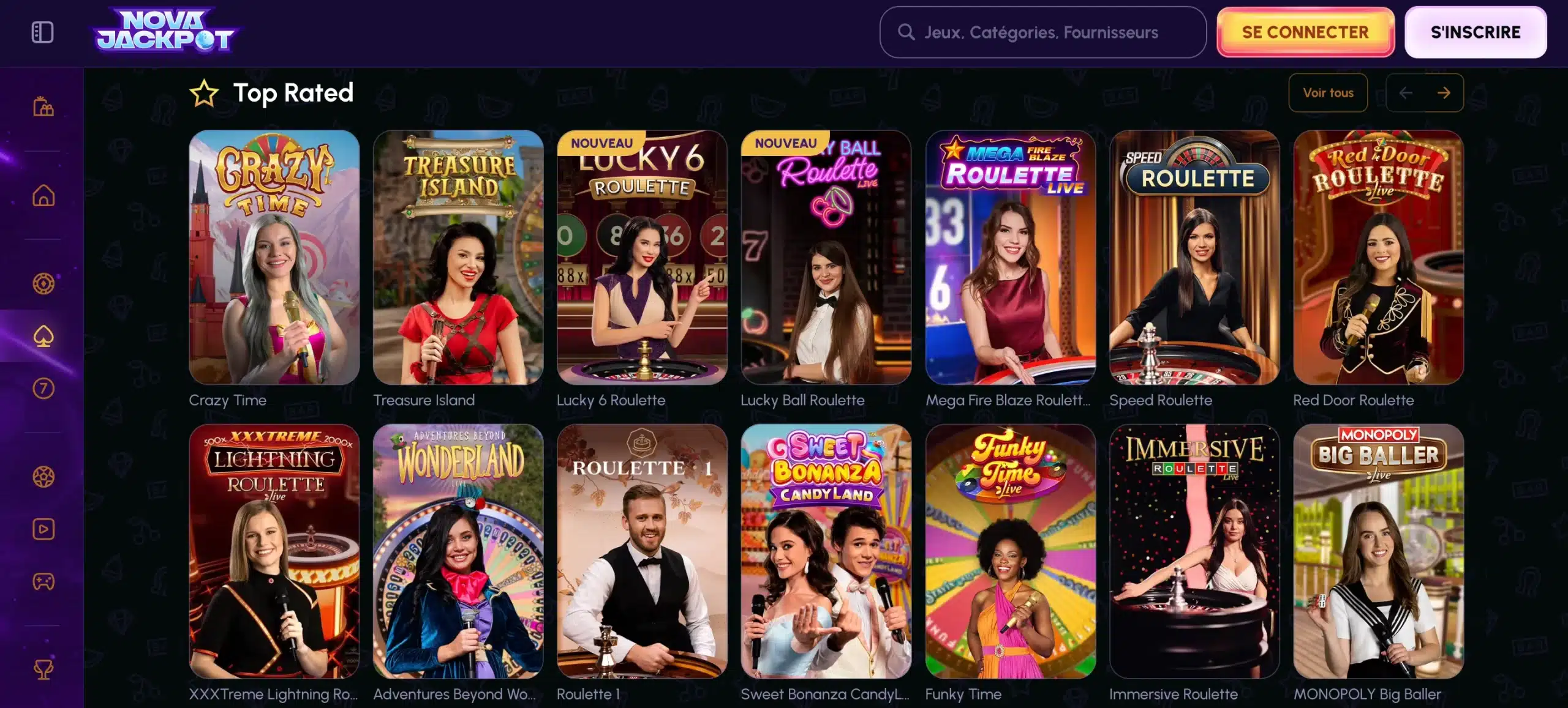 casino en direct novajackpot