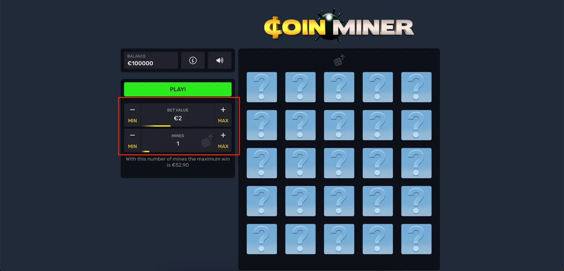 coin miner mise