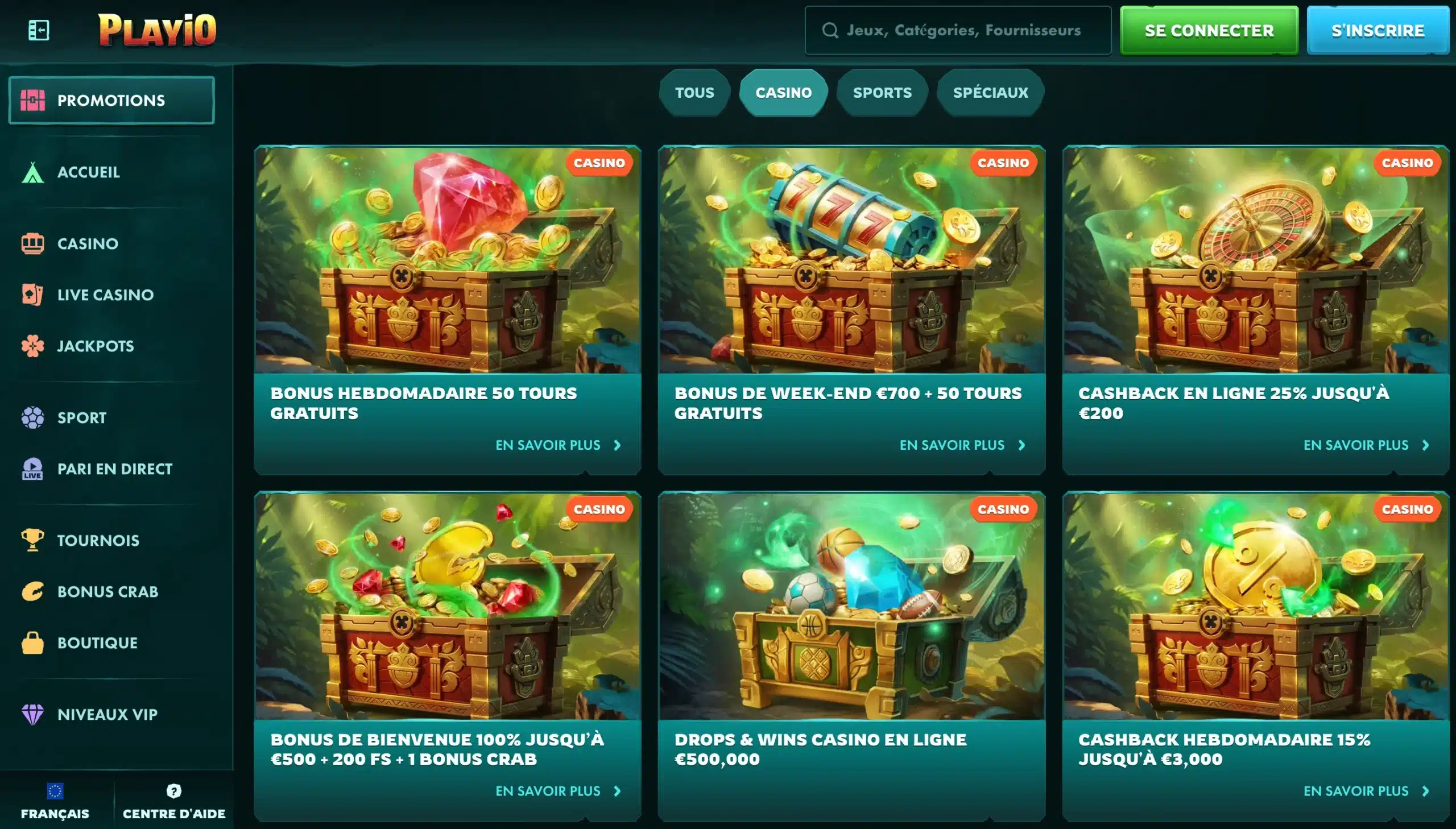 bonus de week-end playio