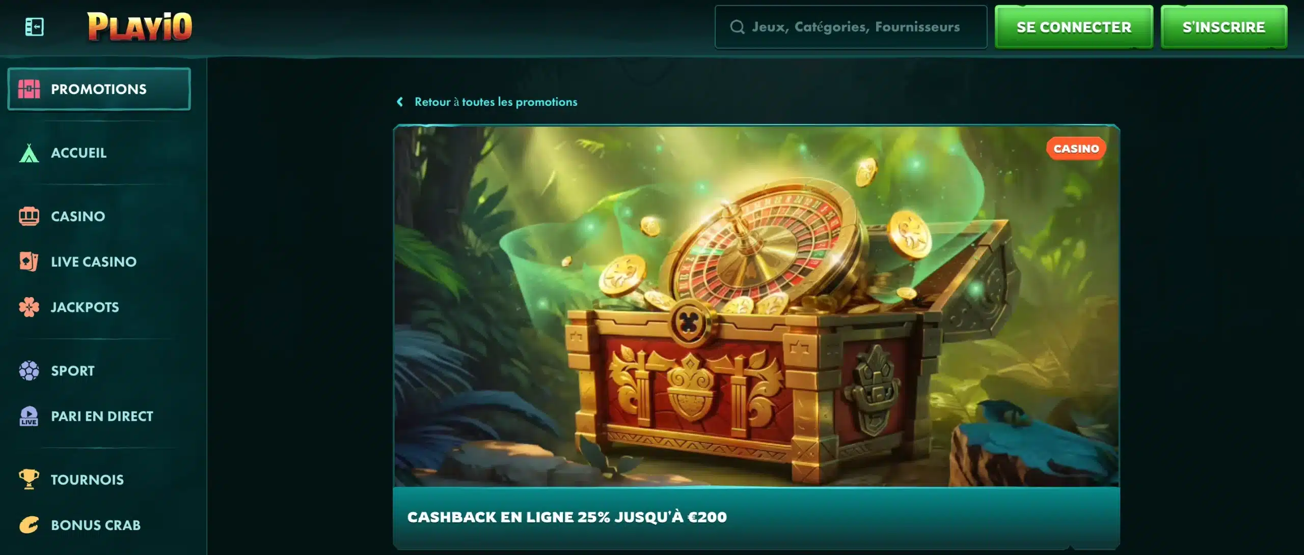 cashback playio