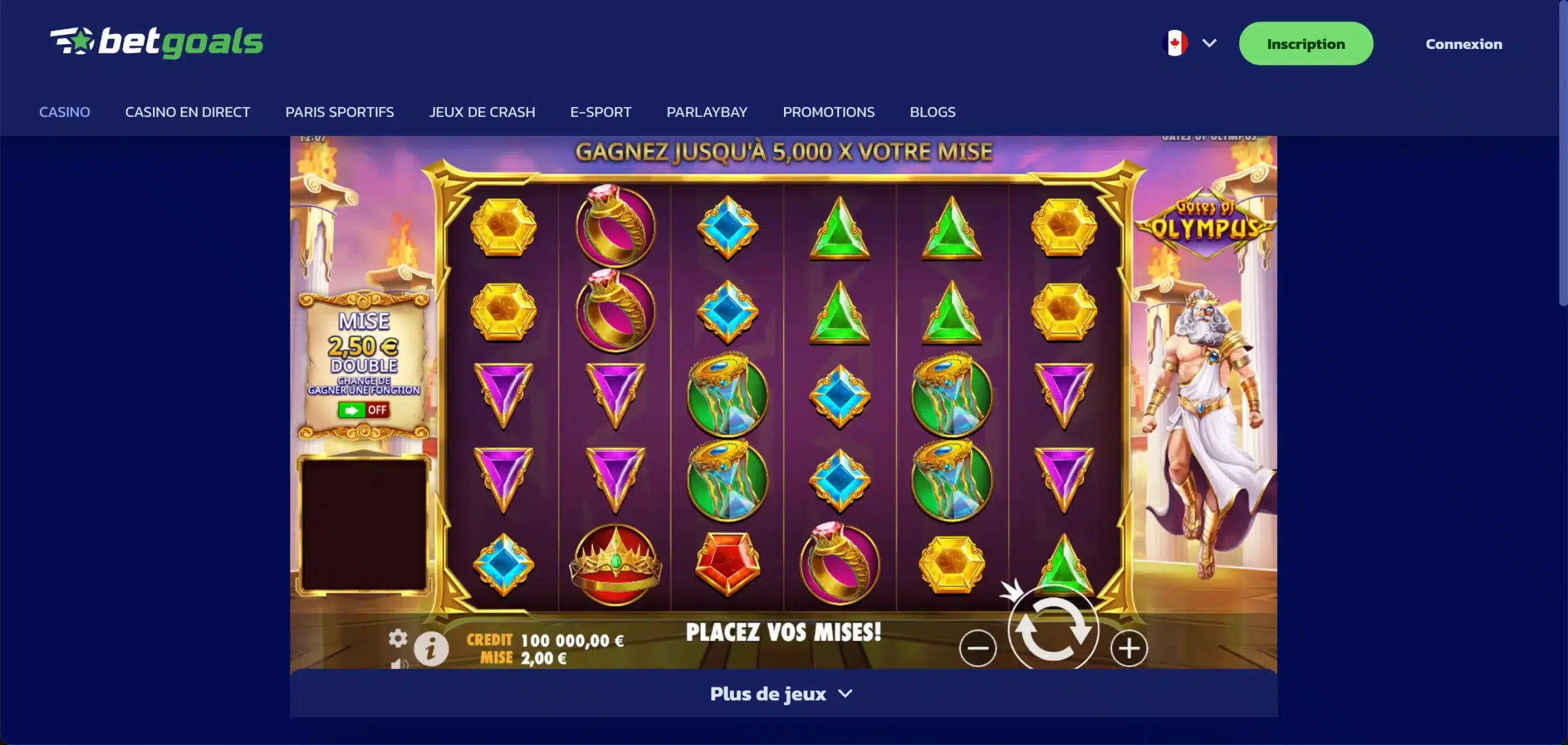 betgoals mode démo