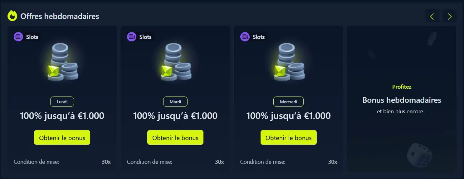 Bonus de recharge