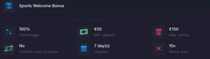 Conditions bonus de bienvenue Sport