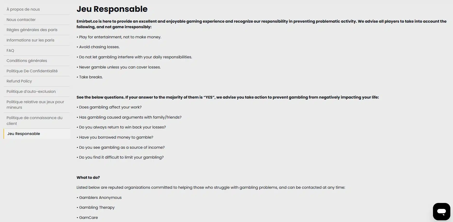 Le Jeu responsable