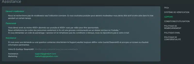 support client