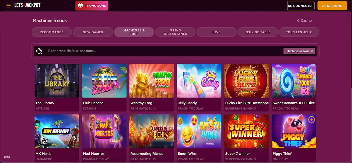 lets jackpot machines à sous