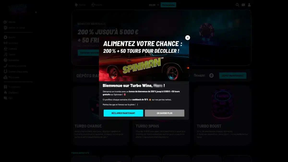 inscription sur turbo wins 6