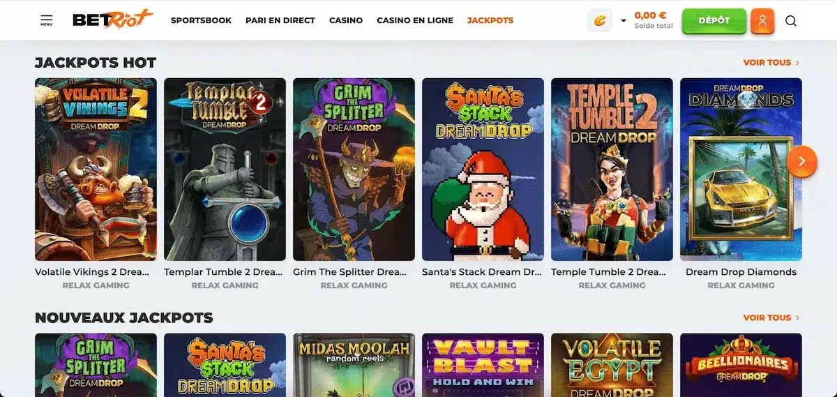 betriot jackpots