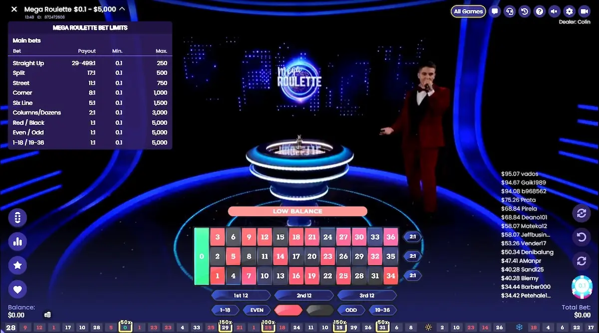 La Mega Roulette de Pragmatic Play vous permet de gagner beaucoup d’argent si la chance est avec vous