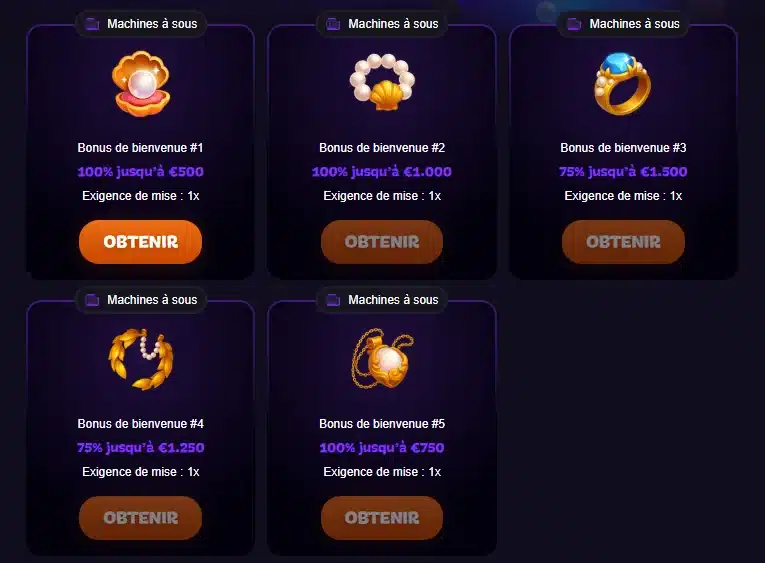 bonus de bienvenue de aphrodite casino
