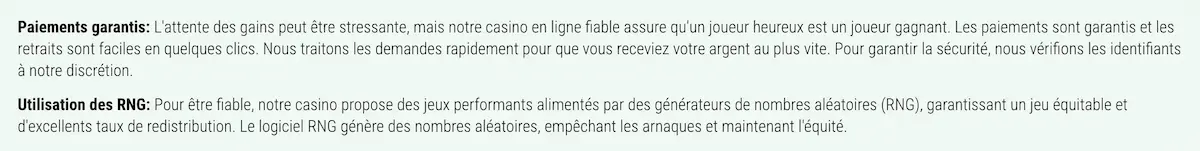 equité rng julius Casino