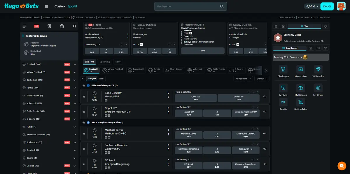 paris sportifs hugobets