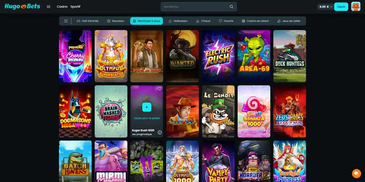 mode démo hugobets