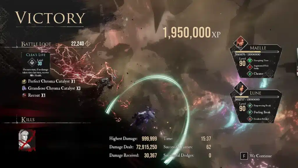 Récompenses obtenues battant Cléa