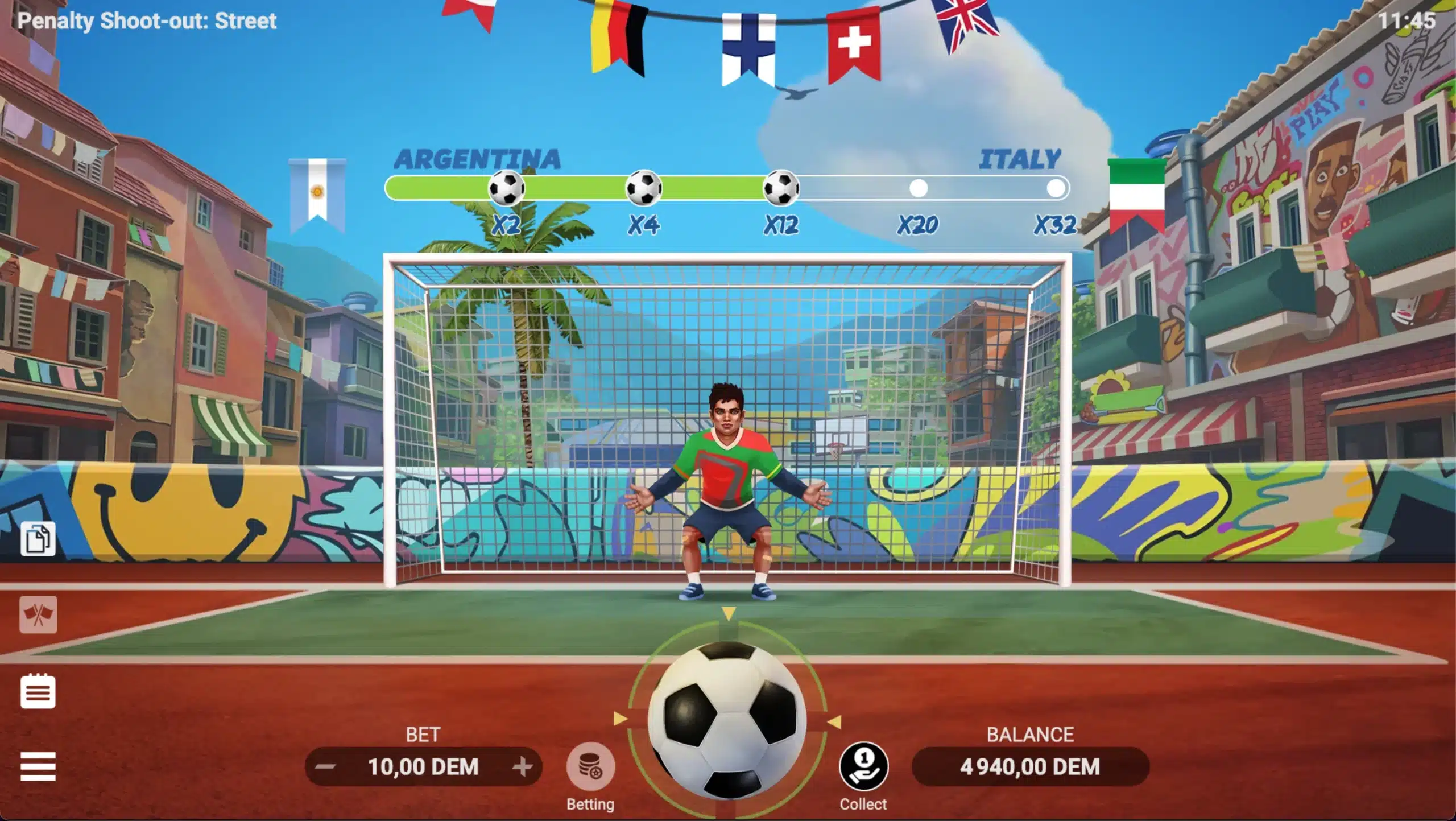multiplicateurs penalty shoot-out street
