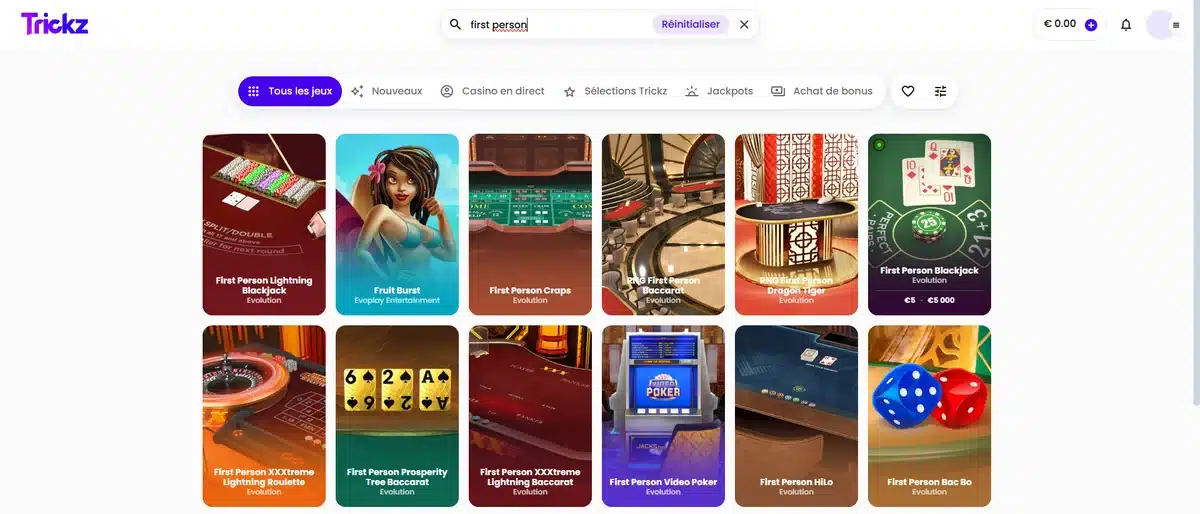 jeux de table sur trickz