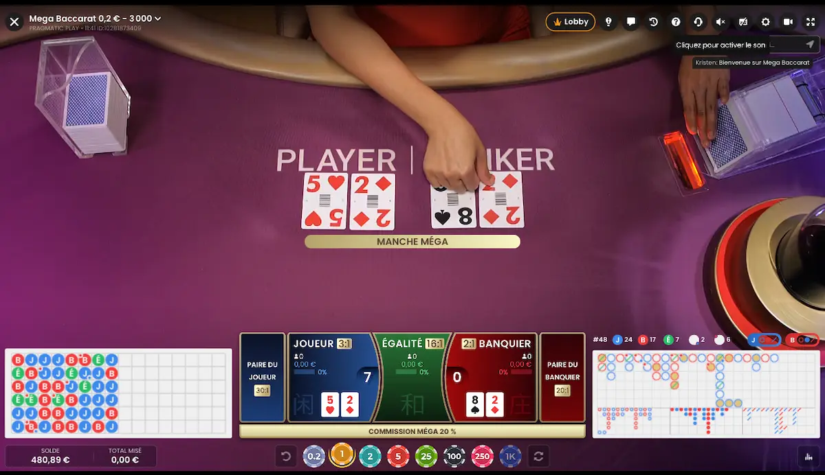 mega baccarat tablette