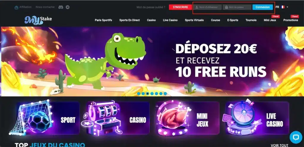 Se connecter sur MyStake nouveau casino en ligne