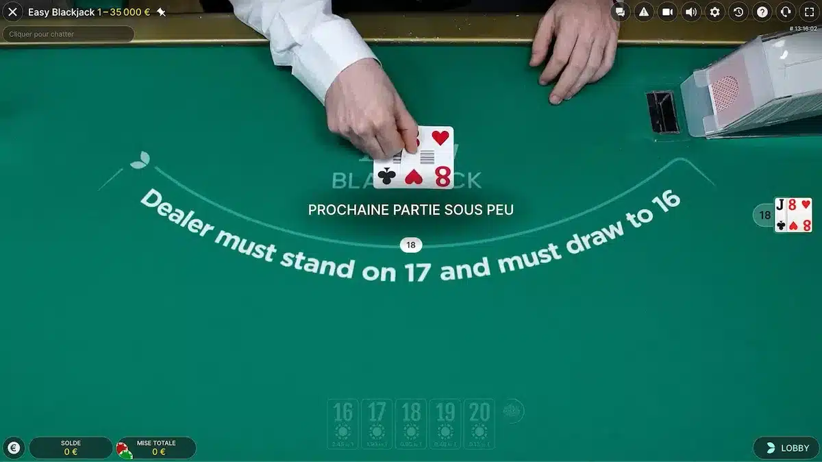 jeu easy blackjack
