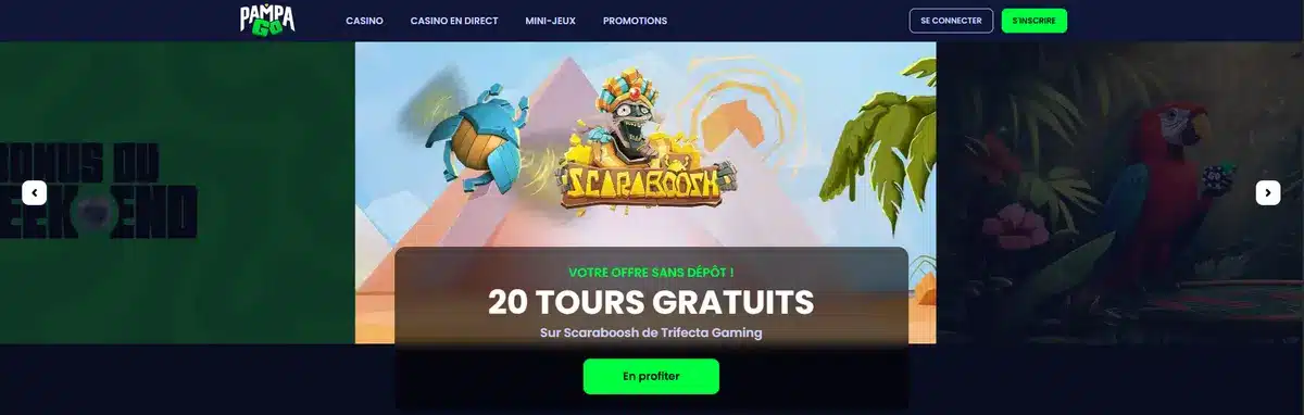 bonus sans dépôt de pampago