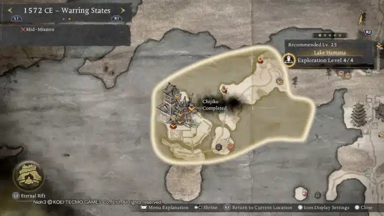 Warring States Chijiko Location