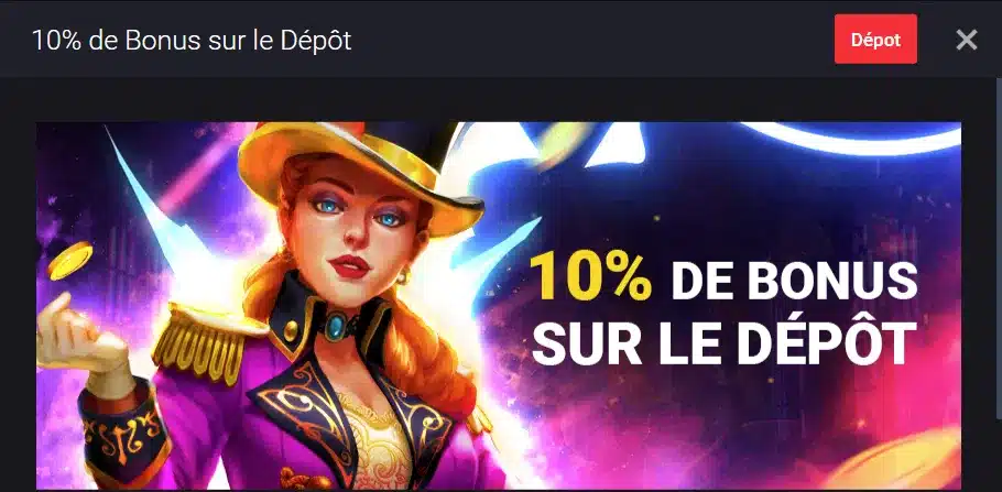Cashback dépôt en euro