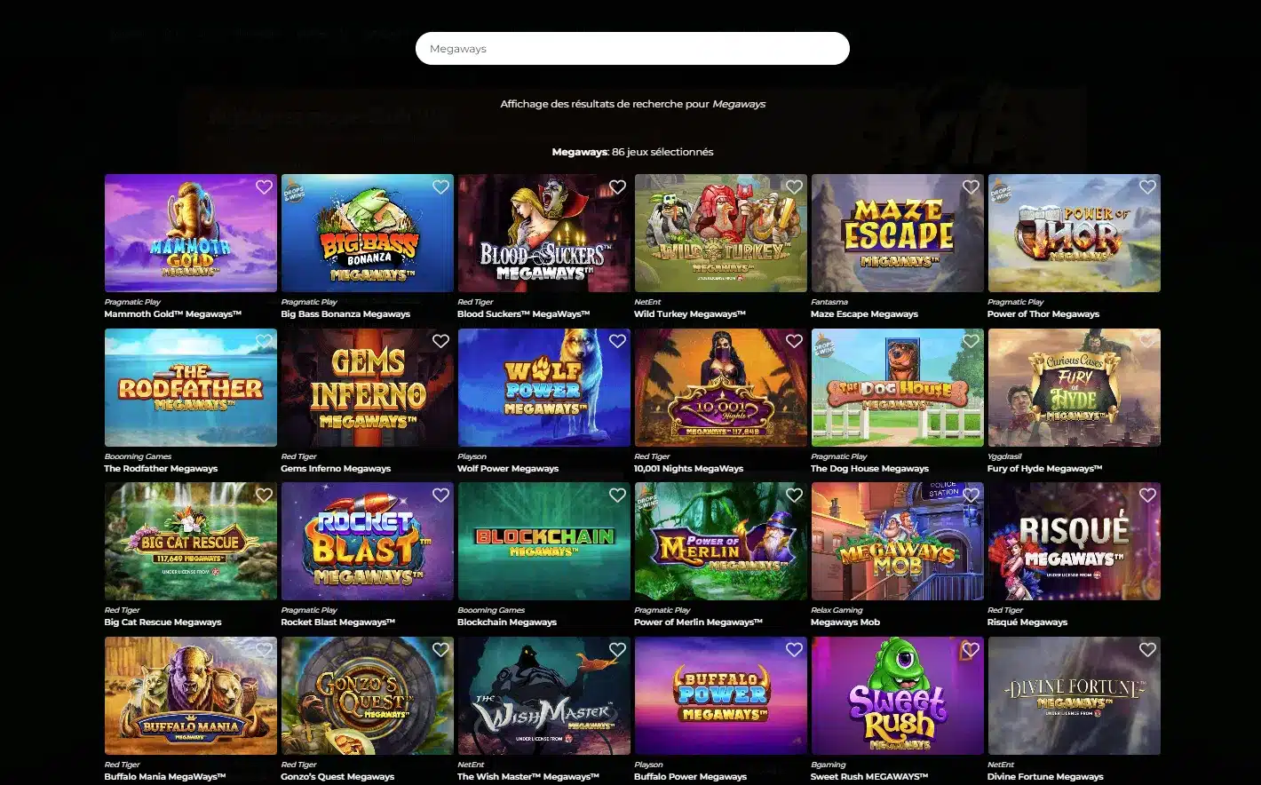 Jeux Megaways Jeux Megaways