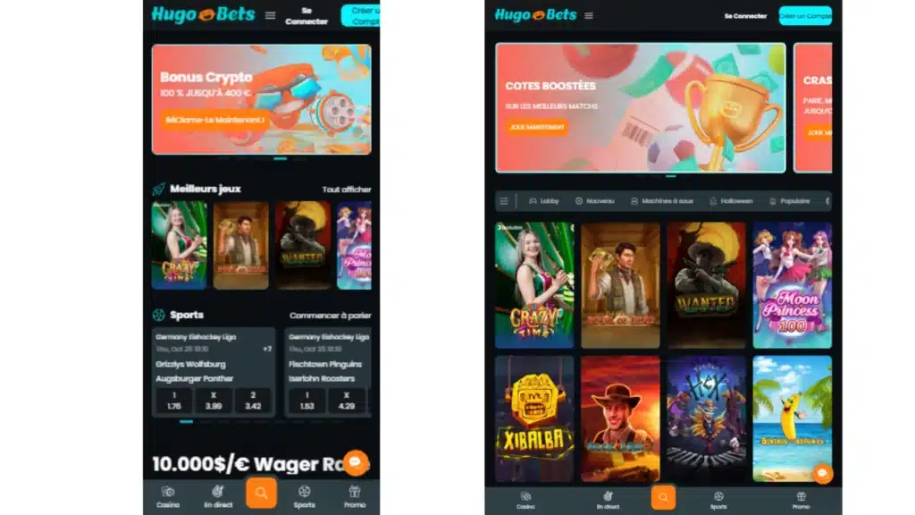 Hugo Bets sur iPhone et iPad