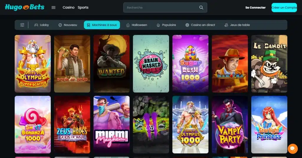Machines à sous Hugo Bets