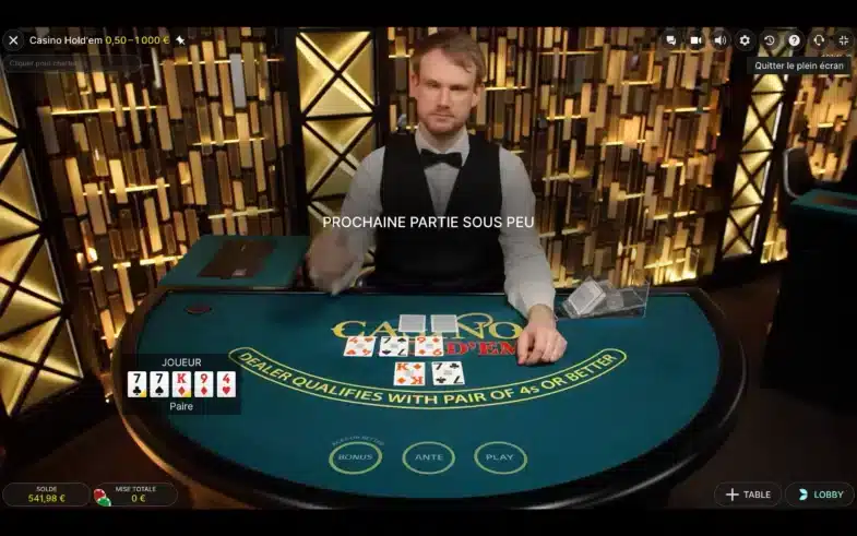 casino en direct poker