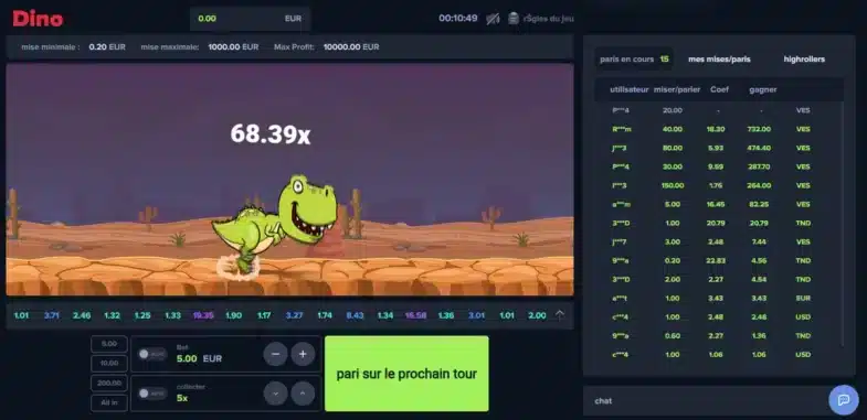 Dino crash game