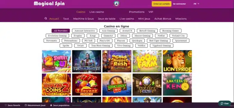 Ludothèque de Magical Spin