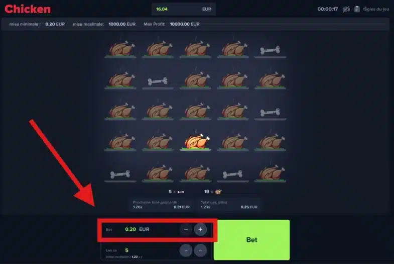miser sur chicken mystake