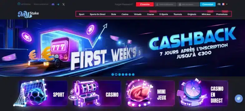 MyStake Casino et Paris sportifs