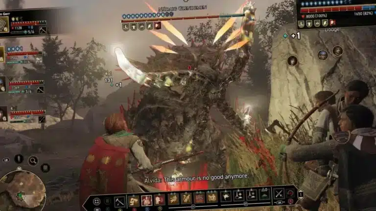 Capture d'ecran de GreedFall The Dying World montrant le systeme de combat tactique en pause sur PC